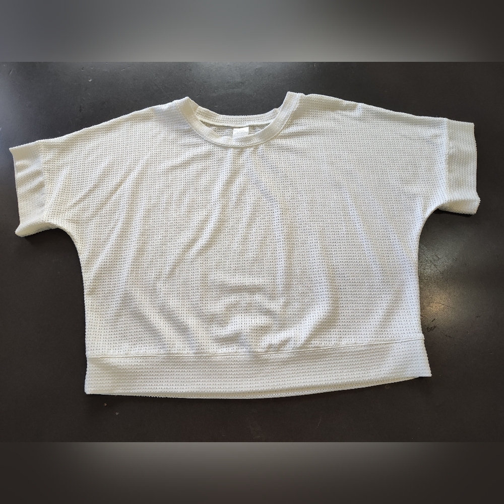 Sporty Zella Girls mesh white exercise top Sz. 10/12